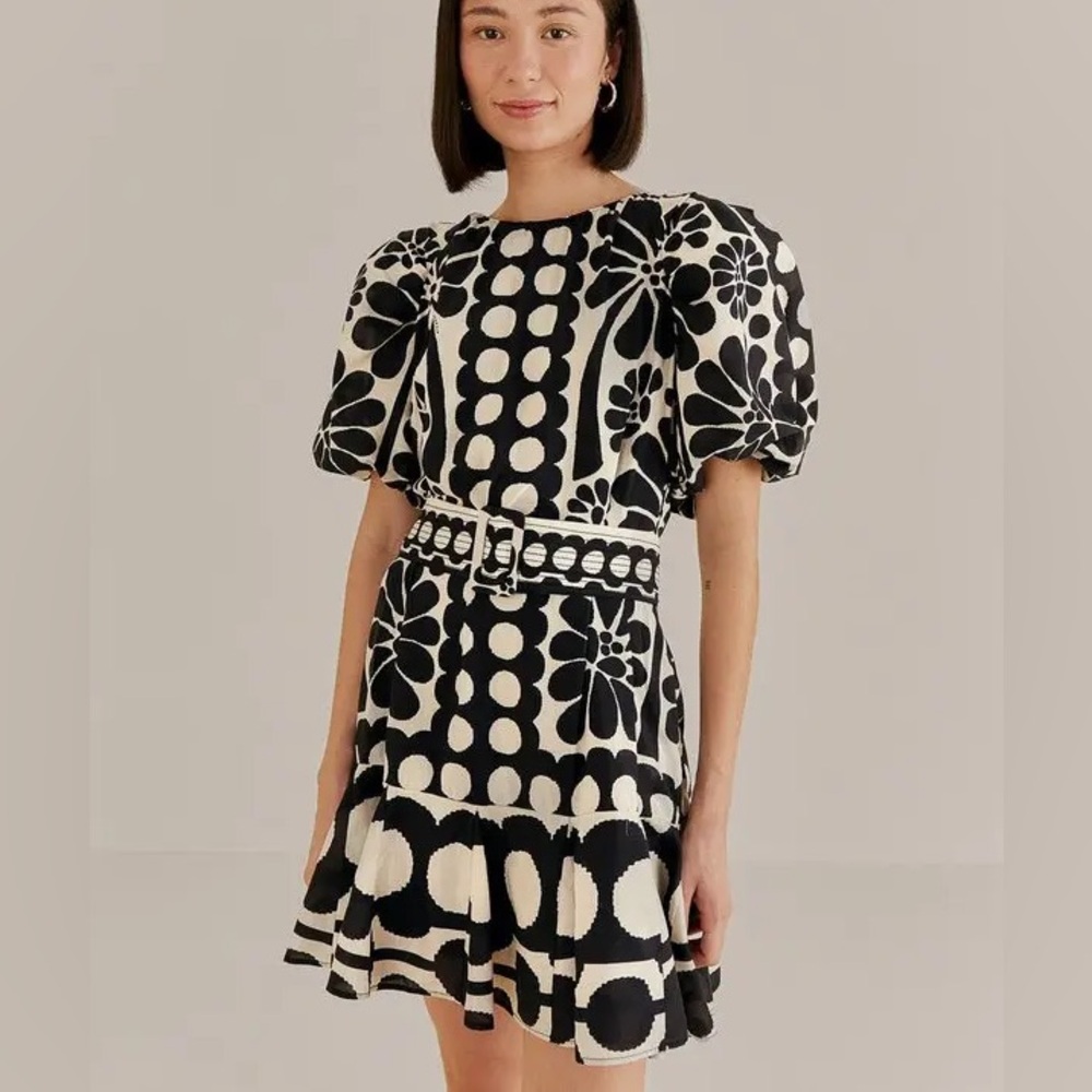 FARM Rio Black and White Dress